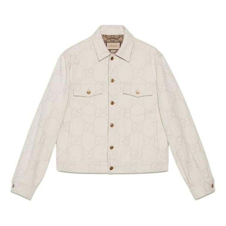 Gucci Maxi GG Denim Jacket 'Ivory' 693203-XDBYO-9122