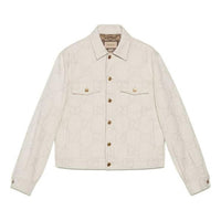 Gucci Maxi GG Denim Jacket 'Ivory' 693203-XDBYO-9122