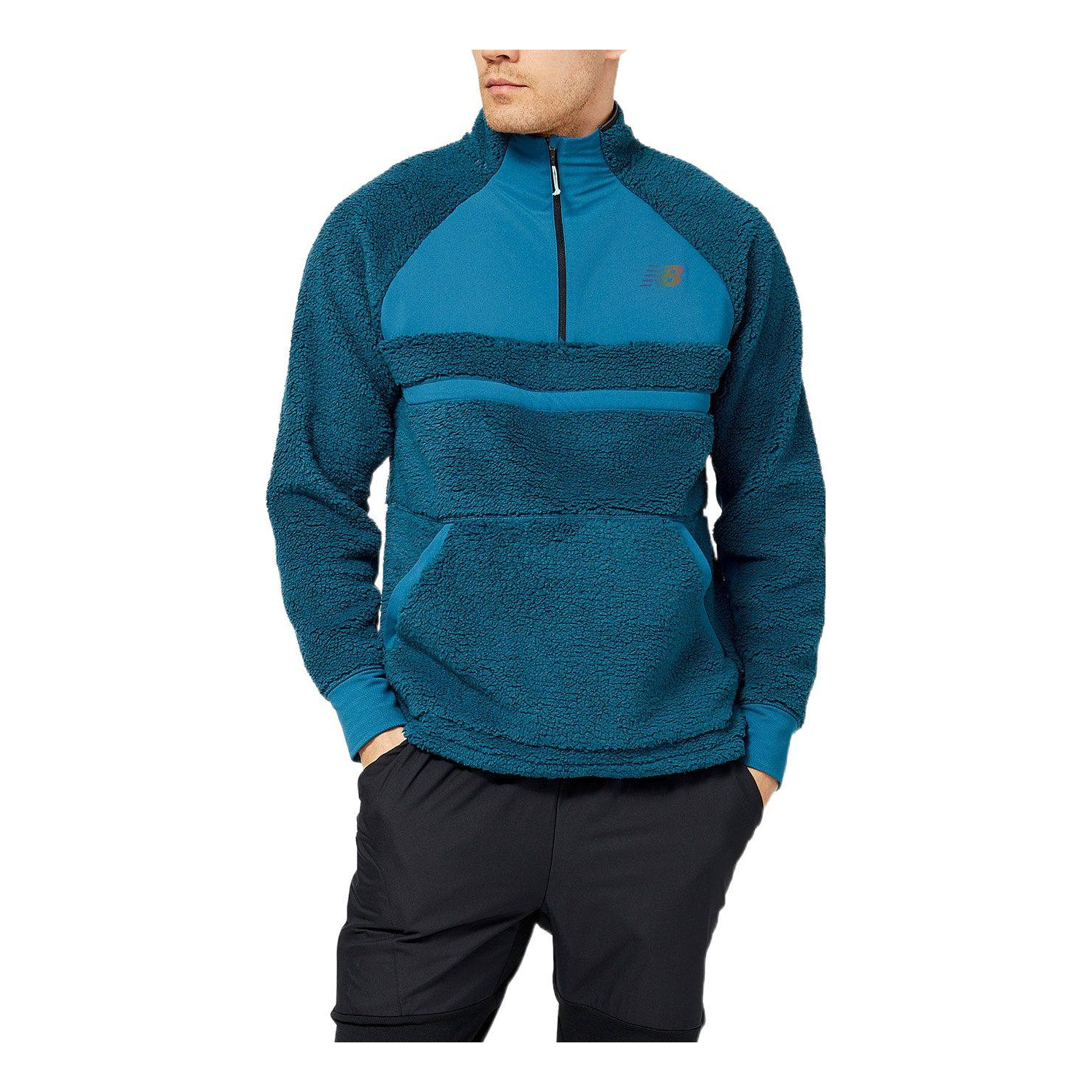 New Balance Q Speed Sherpa Anorak Asia Sizing 'Blue Teal' MT23285-DMS