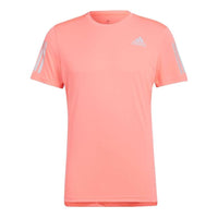adidas Tennis Training Sports Stripe Solid Color Logo Breathable Quick Dry Casual Short Sleeve Pink HB7446