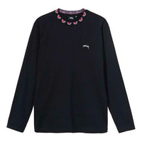 Stussy Alphabet Embroidered Contrasting Colors Long Sleeves Unisex Black STUSSY-SS21-31