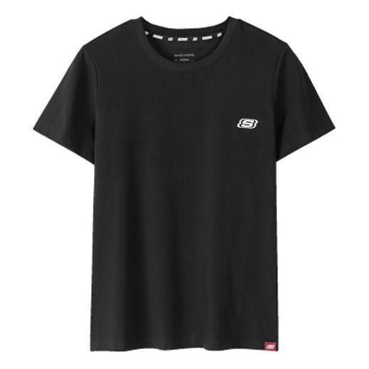Skechers Loose Printing Casual Sports Tops Short Sleeve t Black L220W173-0018