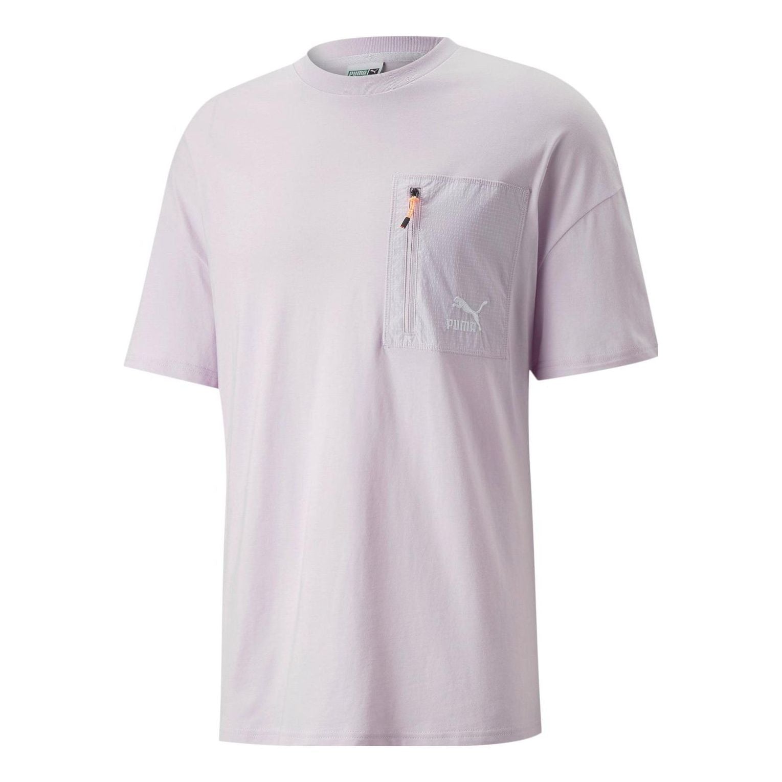 PUMA Logo Zip Pocket Tee 'Purple' 535418-17