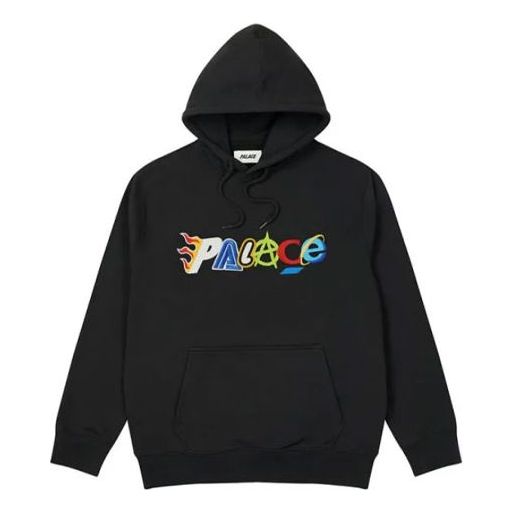 PALACE Funny Logo hooded Drawstring Unisex Black P20CS002