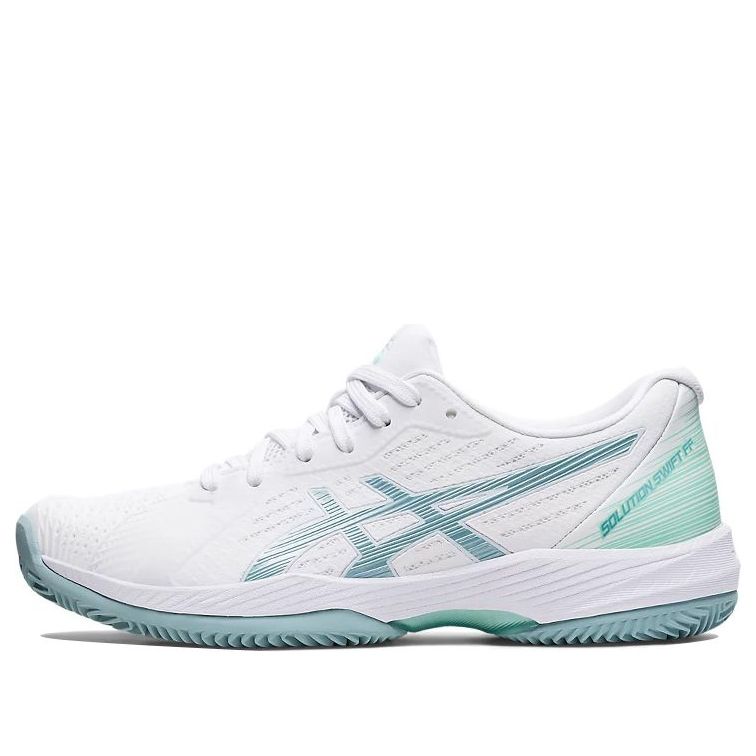 (WMNS) ASICS Solution Swift FF Clay 'White Smoke Blue' 1042A198-104
