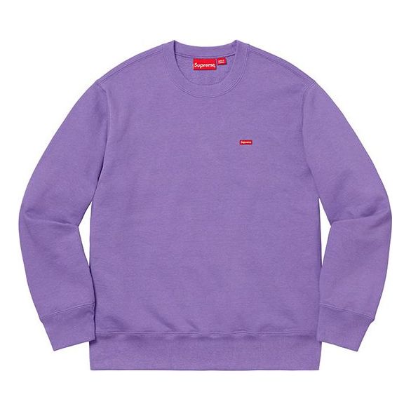 Supreme FW19 Week 8 Small Box Crewneck Chest Small Label Round Neck Unisex Purple SUP-FW19-807