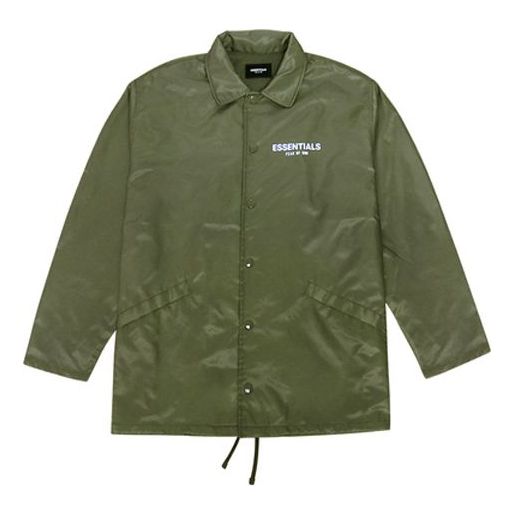 Fear of God Essentials Green Alphabet Printing Loose Jacket Unisex FOG-FW19-91