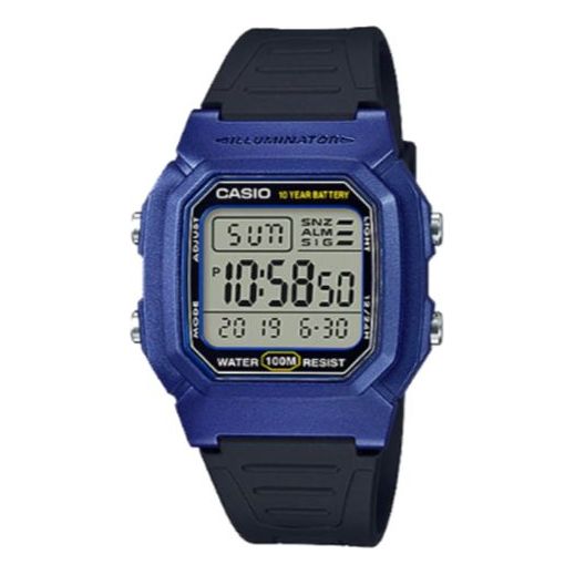 CASIO Sports Quartz Waterproof Analog Mens Blue Digital W-800HM-2A