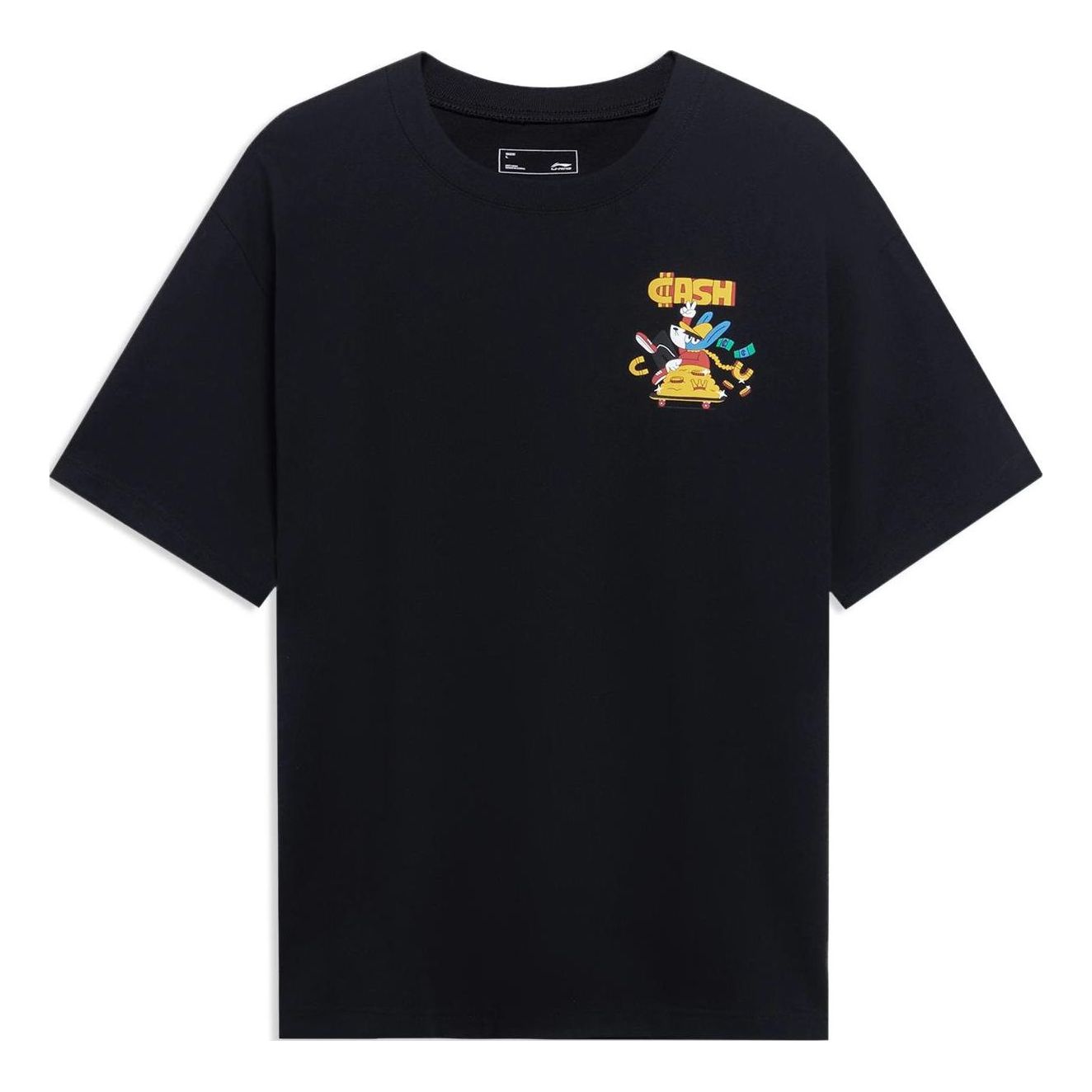Li-Ning x Pablo Ientile Cartoon Graphic T-shirt 'Black' AHST027-3