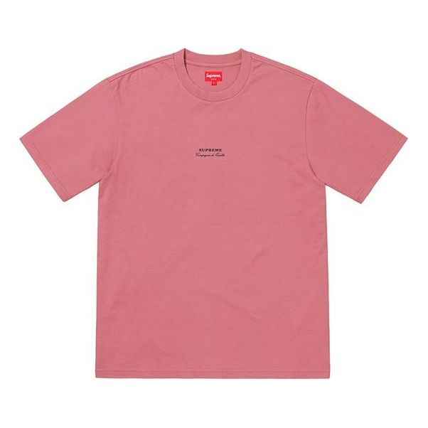 Supreme SS19 Qualite Tee Short Sleeve Unisex Pink SUP-SS19-10262