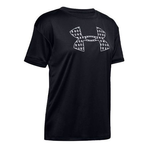 (WMNS) Under Armour Performance Training Sports Short Sleeve Black 1351976-001