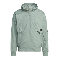 adidas City Escape Windbreaker Jacket 'Silver Green' IC6732