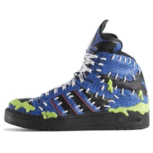 adidas originals Jeremy Scott Mad Logo Teeipo 'Blue Black' M18992