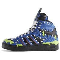 adidas originals Jeremy Scott Mad Logo Teeipo 'Blue Black' M18992