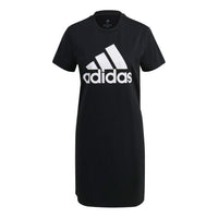 (WMNS) adidas Essentials Logo Dress Asia Sizing 'Black White' GM5588