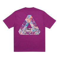 Palace FW21 Tri-Sticker Pack Logo T-Shirt 'Purple' P21TS109