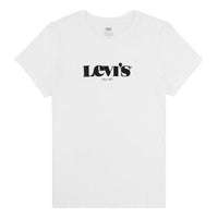 Levis Alphabet Printing Logo Round Neck Short Sleeve White T-Shirt 17369-1249