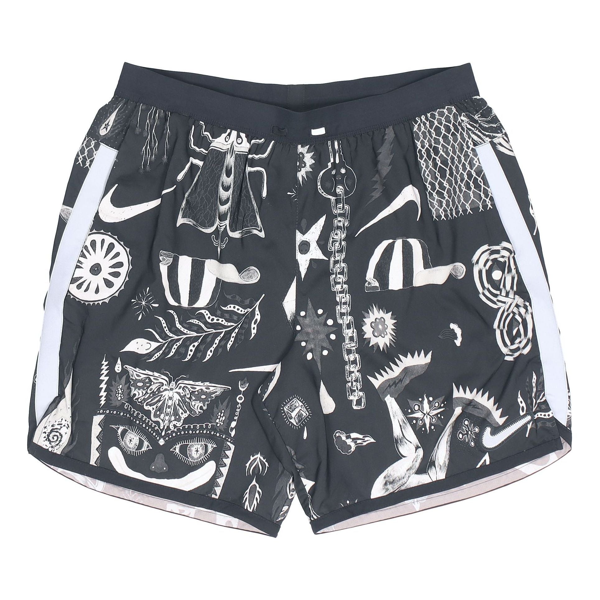 Nike Graffiti Printing Running Shorts Black CJ5817-010
