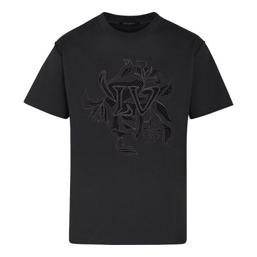LOUIS VUITTON LV Vegetal Lace Embroidered For Men Black 1A7QF