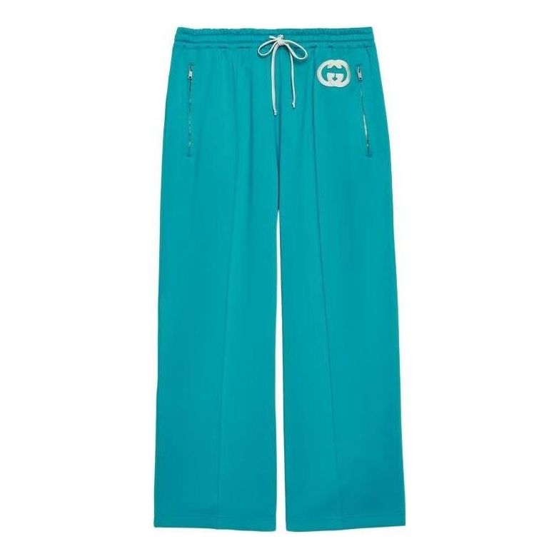 (WMNS) Gucci Neoprene Pants With Interlocking G 'Light Blue' 693166-XJD6F-4594