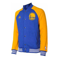 adidas Golden State Warriors Casual Sports Basketball Jacket Blue S98350
