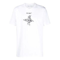 Off-White SS21 Logo Pattern Printing Short Sleeve White OMAA027R21JER0150110