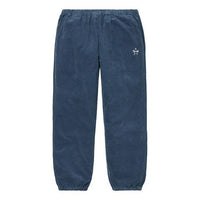 Supreme FW19 Week 7 Corduroy Skate Pant Bundle Feet Casual Long Pants Unisex Blue SUP-FW19-686