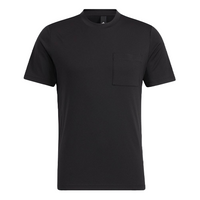 Men's adidas Solid Color Casual Breathable Sports Short Sleeve Japanese Version Black T-Shirt HD0012