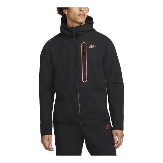 Men's Nike Sportswear Tech Logo Printing Sports Cap Jacket Black DD4802-010
