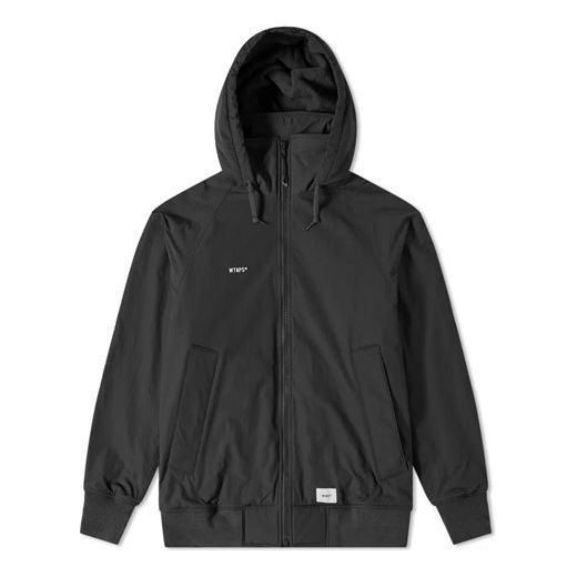 WTAPS Incom/nylon.Tussah Hooded Jacket Unisex Black 192BRDT-JKM02-BK