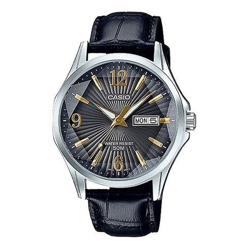 Men's CASIO STANDARD Series waterproof Calendar MTP-E120LY-1A Mens Black Analog MTP-E120LY-1A2021