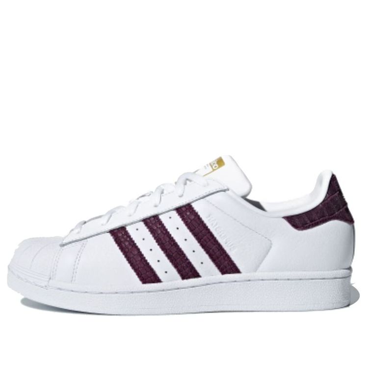 (WMNS) adidas originals Superstar 'White Wine Red' DA9104