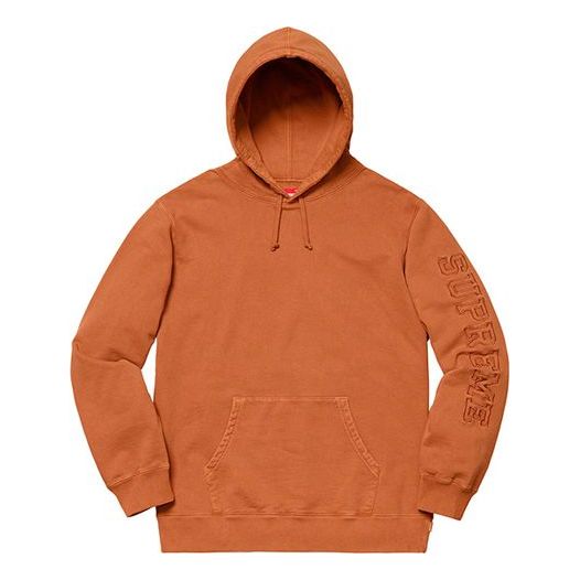 Supreme SS19 Overdyed Hooded Sweatshirt Distress Unisex Brown SUP-SS19-10281