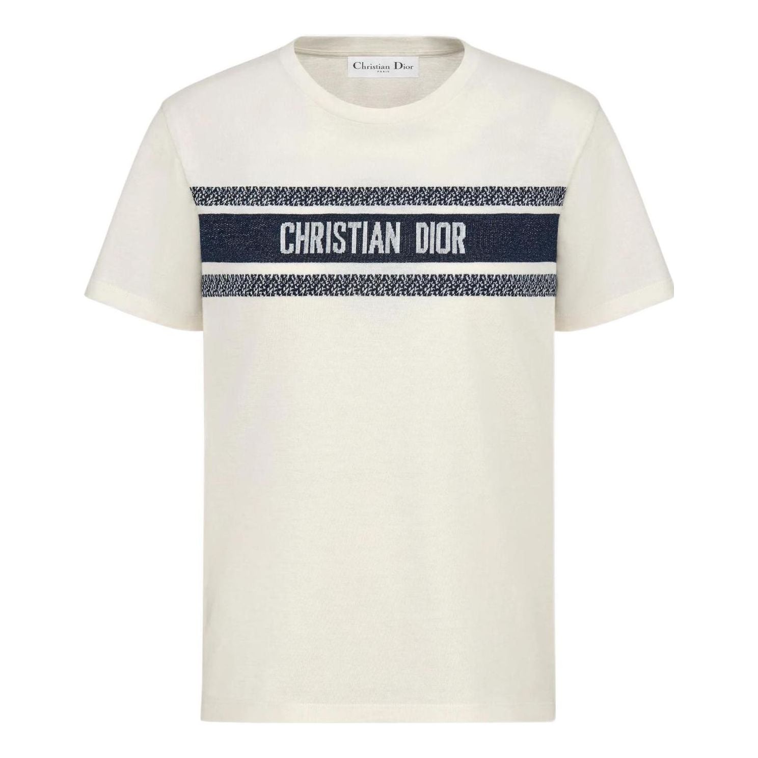 DIOR SS21 Casual Round Neck Pullover Short Sleeve Unisex White 143T04A4043-X0200