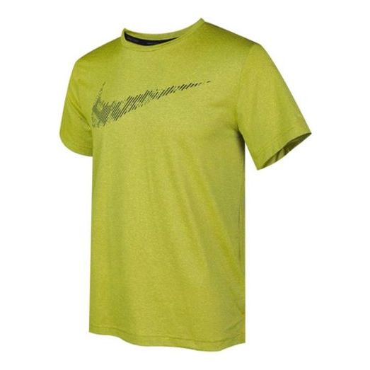 Nike Dri-Fit Printing Training Tops Short Sleeve Green CJ4634-222