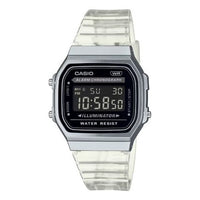 CASIO Digital 'Clear Silver Black' A168XES-1B