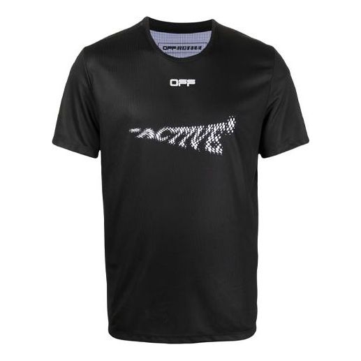 Off-White Logo Casual Short Sleeve Version Black OMVA017V21FAB0021001