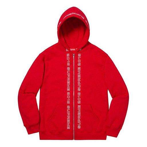 Supreme SS19 Topline Zip Up Sweatshirt logo SUP-SS19-10374
