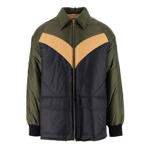 Gucci 2020FW Side Sleeve GG Ribbon Zip Cotton Jacket For Men Green 624421-ZHA58-3175