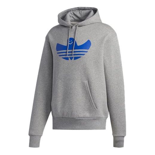 adidas originals Printing Logo hooded Long Sleeves Gray GE0116