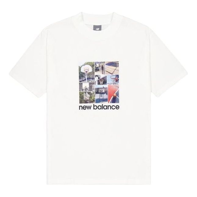 New Balance Hoops Graphic T-Shirt Asia Sizing 'White' MT41598-SST