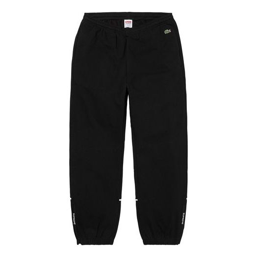 Supreme FW19 Week 5 x LACOSTE Pique Pant Crossover Retro Long Pants Unisex Black SUP-FW19-556