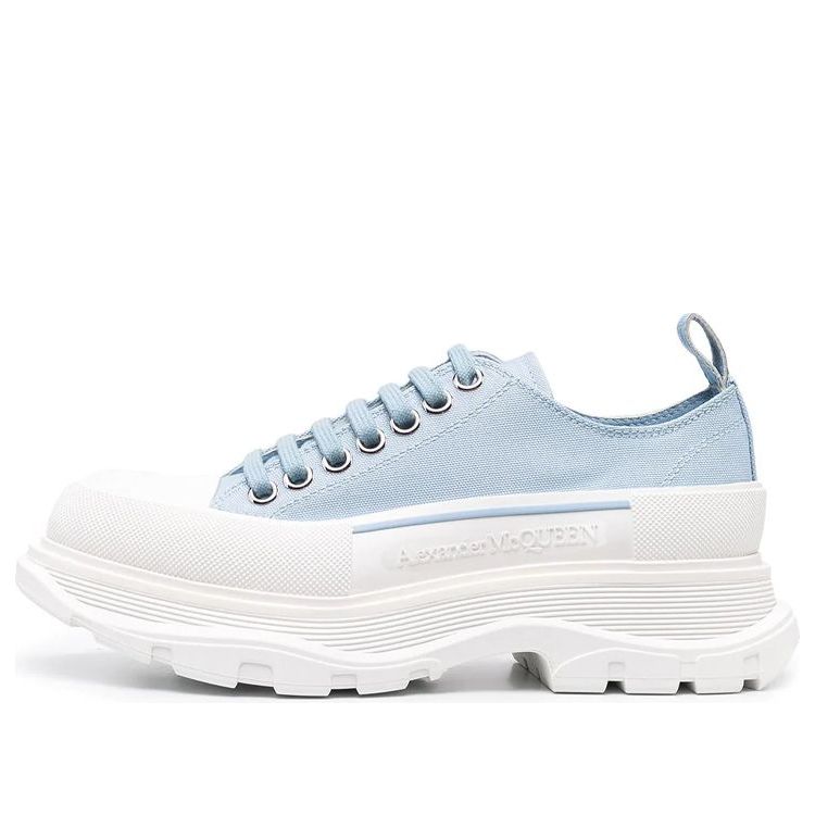 (WMNS) Alexander McQueen Tread Slick Low Lace Up 'Blue White' 611705W4LR14802
