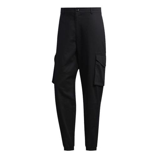 adidas neo Multiple Pockets Sports Cargo Casual Long Pants Black FU1049