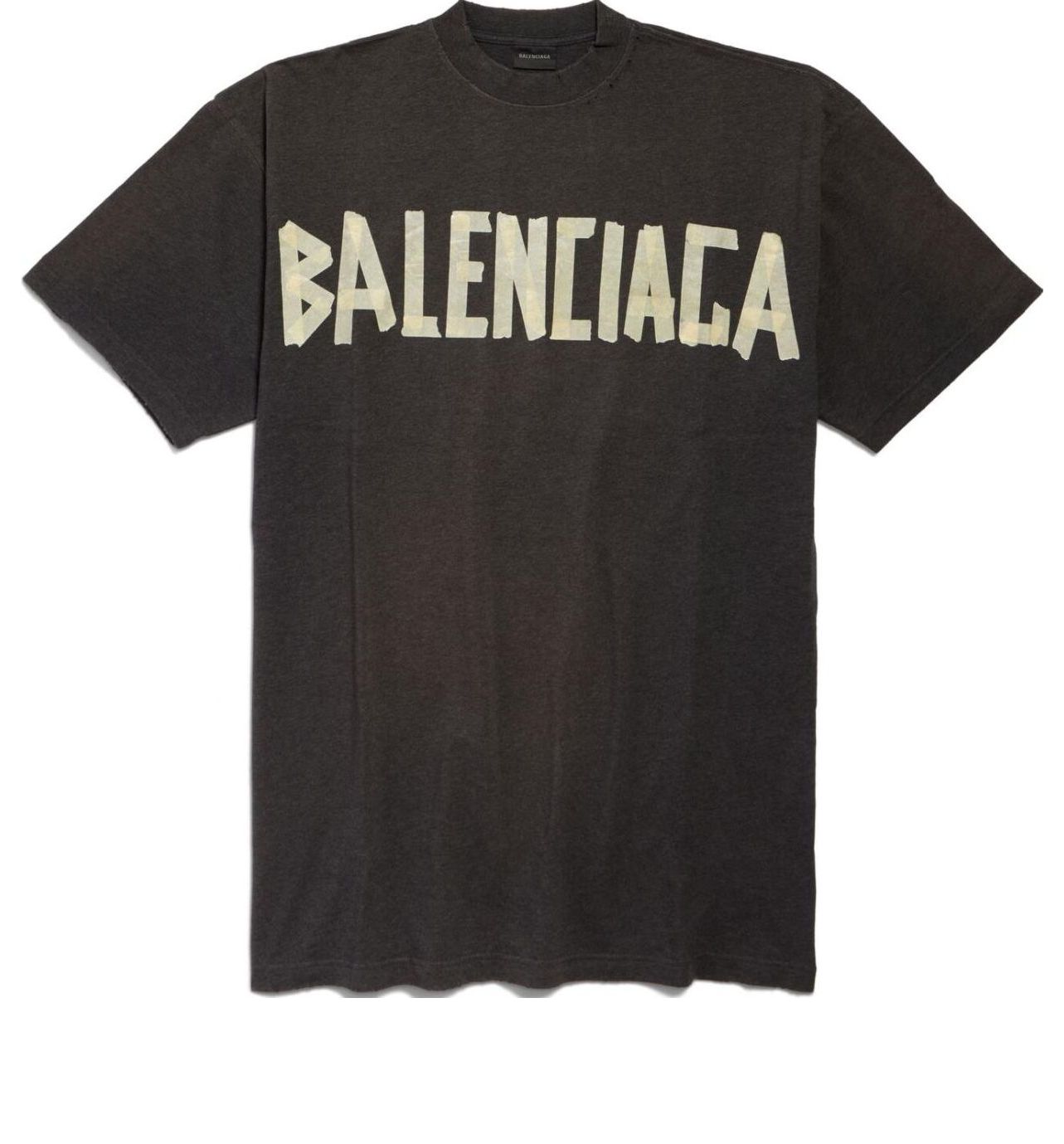 (WMNS) Balenciaga Tape Type T-shirt Dress 'Dark Grey' 739037TOVA98519