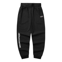 (WMNS) Skechers logo printed Woven Pants 'Black' L322W060-0018