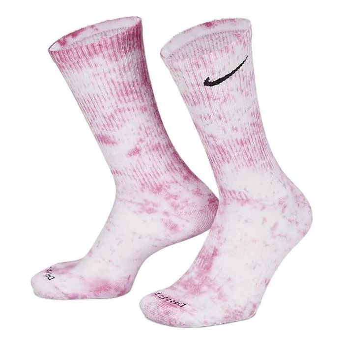 Nike Everyday Plus Cushioned Tie-Dye Crew Socks 2 Pairs 'Multi' DM3407-913