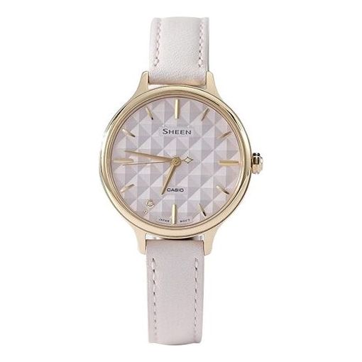 Casio Sheen Minimalistic Rhombus Analog Watch 'Gold Pale Pink' SHE-4545GL-4AUPR-PERSON