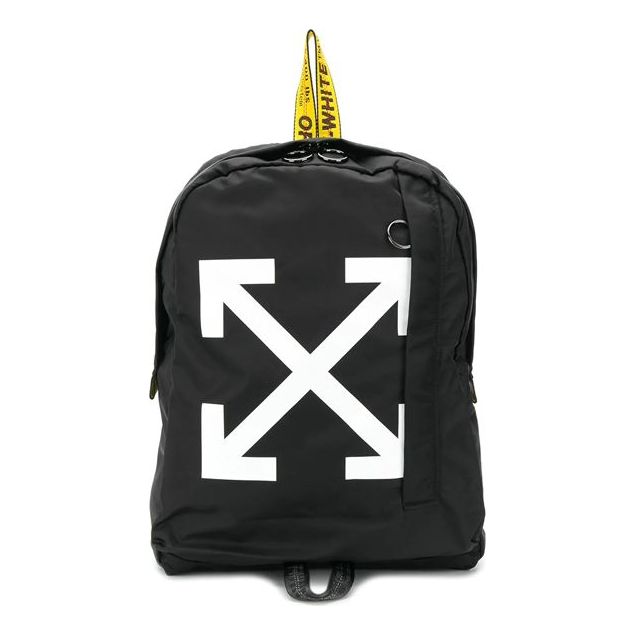 Off-White Diagonal Arrows Arrow Printing Backpack Black OMNB019E19E480241001
