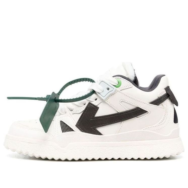 (WMNS) Off-White Sponge Mid-Top Sneaker 'White Black' OWIA271F22LEA0010110